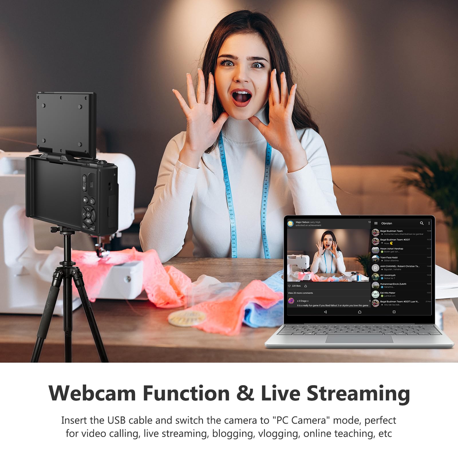 4K Digital Camera for Photography, 64MP Vlogging Camera for YouTube with 3" 180° Flip Screen, 18X Digital Zoom Point and Shoot Camara with 32GB Micro SD Card for Beginner (Black) - Volt-Edge Technologies®