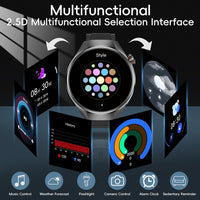 SEDSEY Military Grade Tactical Smart Watch for Men,1.75" Large Crystal Clear HD AMOLED Touchscreen Smartwatches for Android iOS,Fitness Tracker with 110+Sport Modes/Heart Rate/Sleep Monitor (Black)