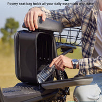 Gotrax A7 Electric Scooter for Adults-16 Pneumatic Tires, 500W Motor Hits 20 Mph, 28 Miles Range & 2 Gears, Comfortable Seat & Big Seat Bag, Wider Deck & Carry Basket for Daily Commuting Black