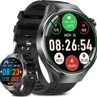 SEDSEY Military Grade Tactical Smart Watch for Men,1.75" Large Crystal Clear HD AMOLED Touchscreen Smartwatches for Android iOS,Fitness Tracker with 110+Sport Modes/Heart Rate/Sleep Monitor (Black)