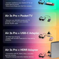 RayNeo Air 3s Pro AR/XR Glasses - 201'' 1200 Nits 120Hz HueView 2.0 Video Display, Smart Gaming Glasses for iPhone 17,16,15/Android/Mac/Switch 2/PS5/SteamDeck - 2025 Gift for Christmas & Tech Lover