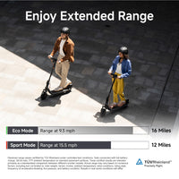 Segway Ninebot E2 Plus II Electric Scooter, 15.5 MPH, 16 Miles Max Range, Front Suspension, 8.1" Shock-Absorbing Tires, Dual Brakes, Scooter for Adults, UL-2272 2271 Certified - Volt-Edge Technologies®