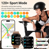 Trendia Smart Watches for Women, 1.83" HD Fitness Tracker (Answer/Make Calls), 120+ Sport Modes with Heart Rate/Sleep Monitor, IP68 Waterproof, Fitness Watch for iOS Android, Gold