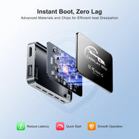 AI Box Wireless CarPlay & Auto Adapter - Plug & Play, Dual-Band WiFi, Bluetooth 5.0, 4K Video Support, Android 12.0 System, Compatible with Factory CarPlay & Android Auto （4GB RAM+32GB ROM）