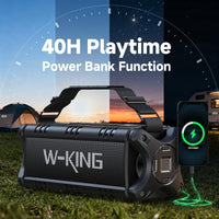 W-KING Bluetooth Speaker, 90W Max Portable Outdoor Speaker Loud, IPX6 Waterproof/50W Deep Bass Subwoofer/40H/EQ/Dual Pairing/TF/AUX, Large Boombox Speakers Bluetooth Wireless for Party/Beach/Jobside - Volt-Edge Technologies®