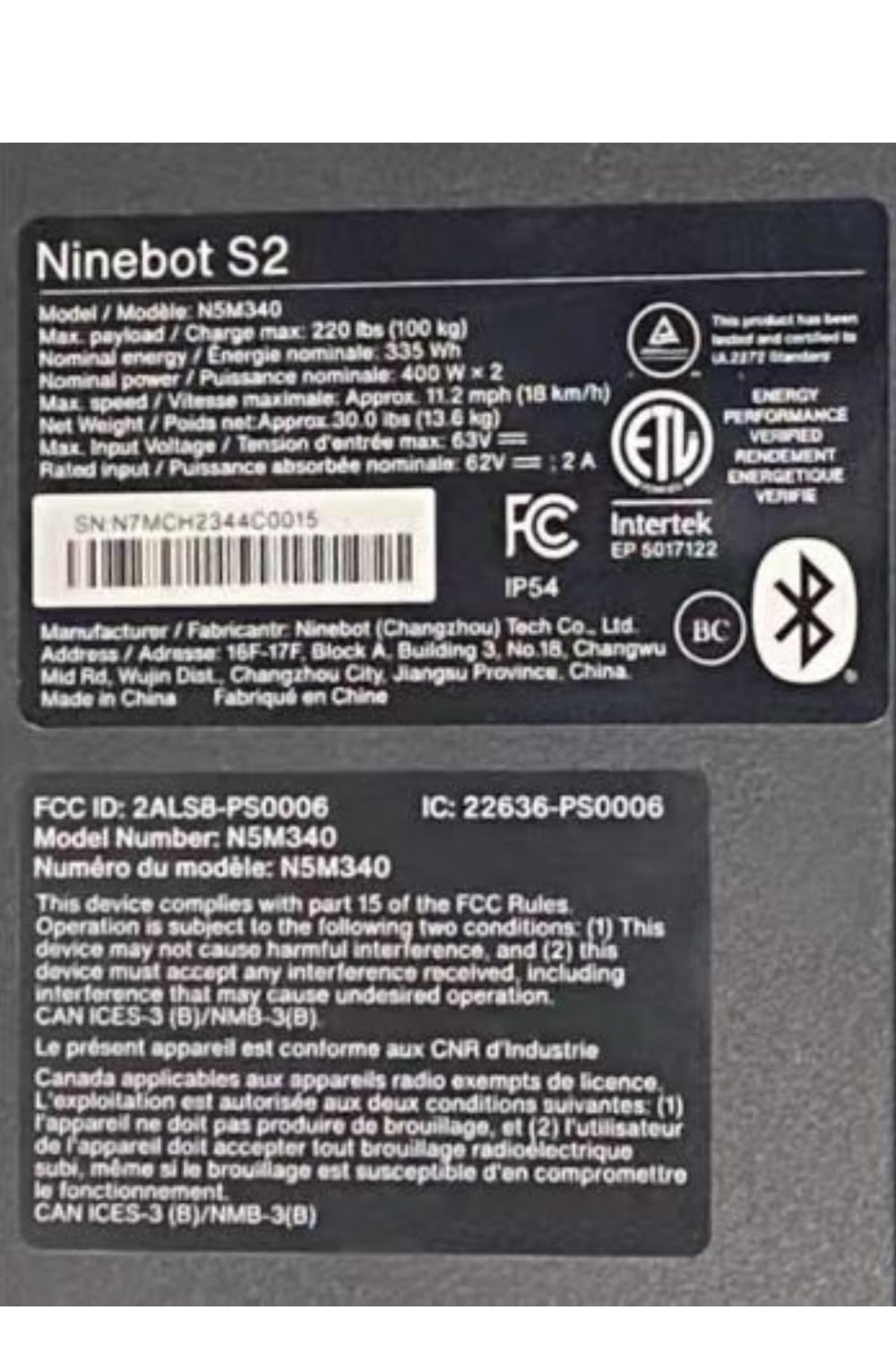 Segway Ninebot S2 Electric Self-Balancing Scooter - Master Your Commute w/t 11.2 mph Max. Speed, 21.7 Mi Range, 10.5” Off Road Tires, Compatible w/t Gokart Kit, UL-2272 Certified