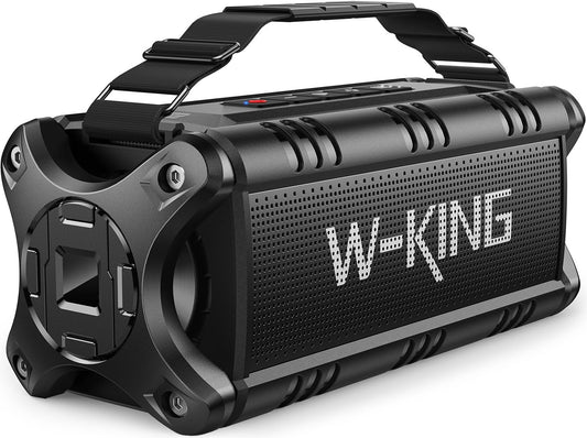W-KING Bluetooth Speaker, 90W Max Portable Outdoor Speaker Loud, IPX6 Waterproof/50W Deep Bass Subwoofer/40H/EQ/Dual Pairing/TF/AUX, Large Boombox Speakers Bluetooth Wireless for Party/Beach/Jobside - Volt-Edge Technologies®