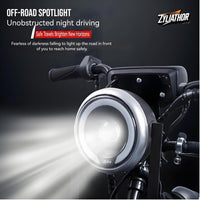 Zyliathor Electric Go Kart Adults/Kids Off-Road 48V 1500W Motor 12-31MPH, 8'' Alum Wheels, 10.4Ah(12+Mi) 440lbs, 3-Speed LED & Charger (Black)