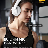 Picun B8 Bluetooth Headphones, 120H Playtime Headphone Wireless Bluetooth with 3 EQ Modes, Low Latency, Hands-Free Calls, Over Ear Headphones for Travel Home Office Cellphone PC Black