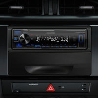 KENWOOD KMM-BT270U Bluetooth Digital Media Car Stereo Receiver with USB Port – AM/FM Radio, MP3 Player, High Contrast LCD, Detachable Face Plate, Single DIN, 13-Band EQ