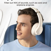 Soundcore by Anker Q20i Hybrid Active Noise Cancelling Headphones, Wireless Over-Ear Bluetooth, 40H Long ANC Playtime, Hi-Res Audio, Big Bass, Customize via an App, Transparency Mode (White) - Volt-Edge Technologies®