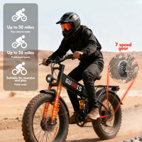 Folding Electric Bike for Adults, 3000W Peak Ebike, 48V 23Ah Removable Battery, Dual Motor 26" Fat Tire E-Bike, Up to 35MPH & 60 Miles Range, All-Terrain Electric Dirt Bike for Mountain & City Ride