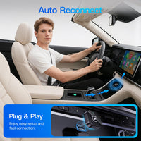 (2026 Upgraded) Wireless CarPlay Adapter for Apple iPhone＆Android, Small Size,Plug and Play,Fast and Stable Connection Wireless Adapter for CarPlay＆Android-No Latency to Screen