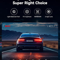 REDTIGER Dash Cam Front Rear, 4K/2.5K Full HD Dash Camera for Cars, Included 32GB Card, Built-in Wi-Fi GPS, 3.16” IPS Screen, Night Vision, 170°Wide Angle, WDR, 24H Parking Mode(F7NP)