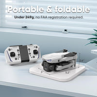 Naseto 1080P HD Foldable Drone with Camera for Adults & Kids, RC Quadcopter with One-Key Takeoff/Landing, Altitude Hold, Waypoint Flight, 360° Flip, 2 Batteries, Easy-to-Fly Toy for Boys and Girls