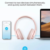 Soundcore by Anker Q20i Hybrid Active Noise Cancelling Headphones, Wireless Over-Ear Bluetooth, 40H Long ANC Playtime, Hi-Res Audio, Big Bass, Customize via an App, Transparency Mode (White) - Volt-Edge Technologies®