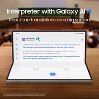 Samsung Galaxy Z Fold 6 AI Cell Phone, 256GB Unlocked Silver Shadow (Renewed)