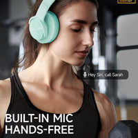 Picun B8 Bluetooth Headphones, 120H Playtime Headphone Wireless Bluetooth with 3 EQ Modes, Low Latency, Hands-Free Calls, Over Ear Headphones for Travel Home Office Cellphone PC Black - Volt-Edge Technologies®