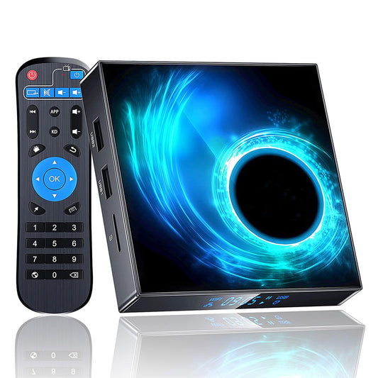 Android TV Box 2025, Android 10.0 TV Box 4GB RAM 32GB ROM AllWinner H616 Quad-Core Support Dual WiFi 2.4G/5G 6K 4K H.265 3D Bluetooth 5.0 Smart Box for TV