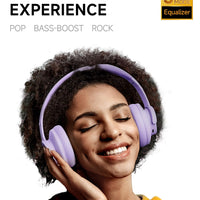 Picun B8 Bluetooth Headphones, 120H Playtime Headphone Wireless Bluetooth with 3 EQ Modes, Low Latency, Hands-Free Calls, Over Ear Headphones for Travel Home Office Cellphone PC Black