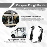 Fully Enclosed Mobility Scooters for Adults, Heavy Duty 4-Wheels 3 Passengers Electric Powered Mobility Scooter for Seniors All Terrains 1500W for Safer Travels Vehicle Car