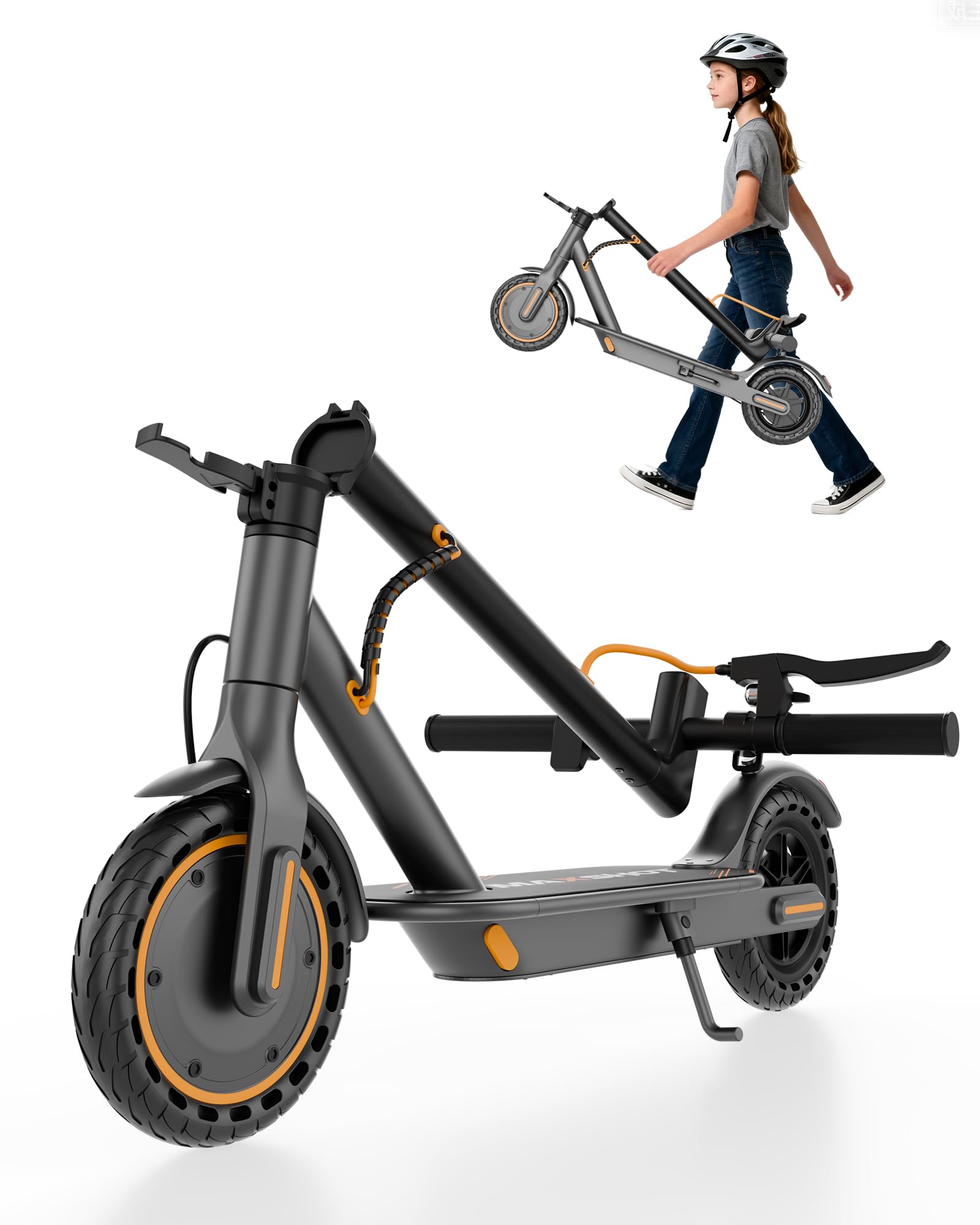 MAXSHOT Electric Scooter Adults & Big Kids, Top Speed 9/16/19/22MPH, 10/12/16/21/50Miles Range, 6.5"/8.5"/14" Tires Folding Commuter Escooter with Dual Suspension for Commuting, APP Control