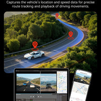 TERUNSOUl 4K+4K Dash Cam Front and Rear, Free 128GB Card Included, 5.8GHz WiFi Dash Camera for Cars, Built-in GPS, G-Sensor, 170°Wide Angle, 3" IPS Screen, 24H Parking Mode, Support 512GB Max