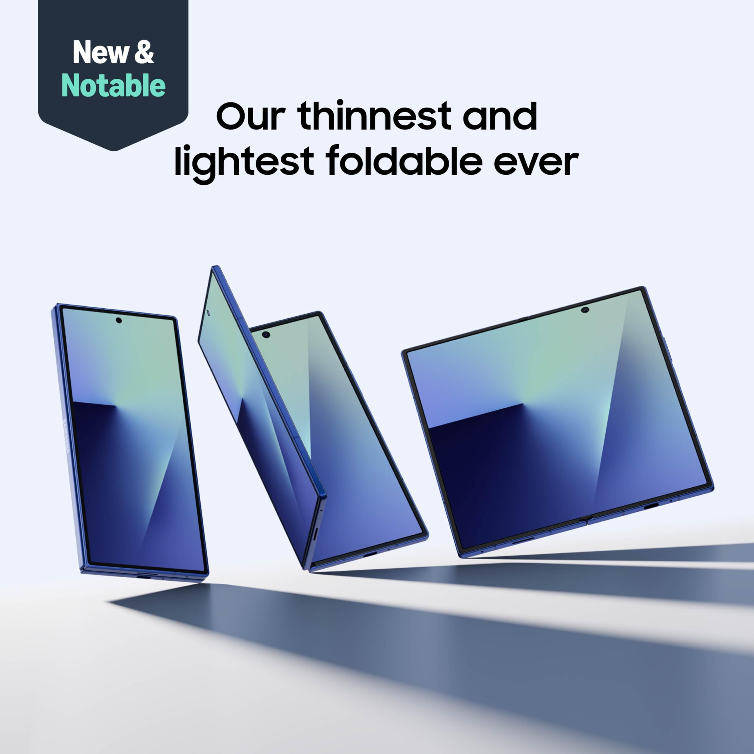 Samsung Galaxy Z Fold7 Cell Phone, 512GB AI Smartphone, Unlocked Android, AI Photo Edits, Large Screen, Long Battery Life, 2025, US 1 Yr Manufacturer Warranty, Blue Shadow