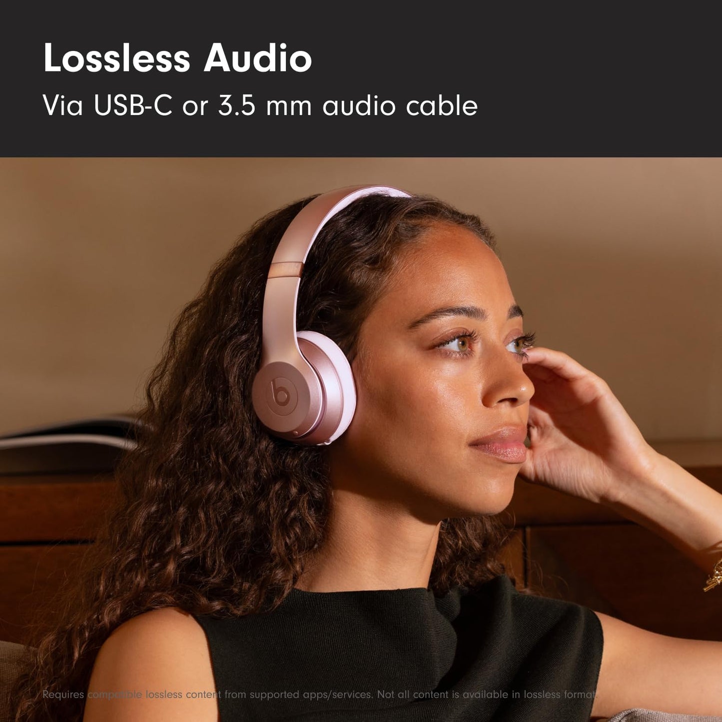 Beats Solo 4 - Wireless Bluetooth On-Ear Headphones, Apple & Android Compatible, Up to 50 Hours of Battery Life - Matte Black