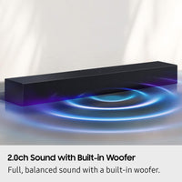 Samsung B-Series Soundbar HW B400F 2.0 ch Soundbar with Built in Subwoofer (2025 Model) One Remote Control, Surround Sound Expansion, Voice Enhance Mode - Volt-Edge Technologies®