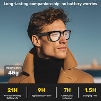 NILUTO Upgraded AI Smart Glasses with Camera 8MP HD1080P Video Glasses with Camera and Audio -Video Recording Glasses with Audio, Video Glasses, Real-Time Translation