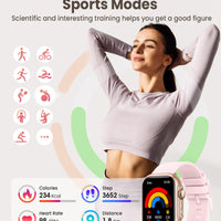 Smart Watch for Women Men Fitness: Smart Watch for iPhone&Android Bluetooth Call with SpO2 Sleep Heart Rate Monitor,IP68,Fitness Tracker with 120+Sport,Reloj Inteligente 30 Day+Battery Life, 2 Bands