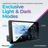 Pioneer DMH-WT3800NEX 9" Capacitive Touchscreen, Floating Display – Wireless & Wired Apple CarPlay & Android Auto, Amazon Alexa, Bluetooth, FLAC, Backup Camera, HD Radio