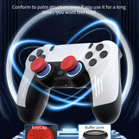 ThinTree P4 Style Wireless Controller Compatible for PS-5/Pro/Slim/PC, Gradient Color RGB mode/haptic feedback/1000 mAH battery/Motion Sensing/3.5mm Audio Jack (White and Black)