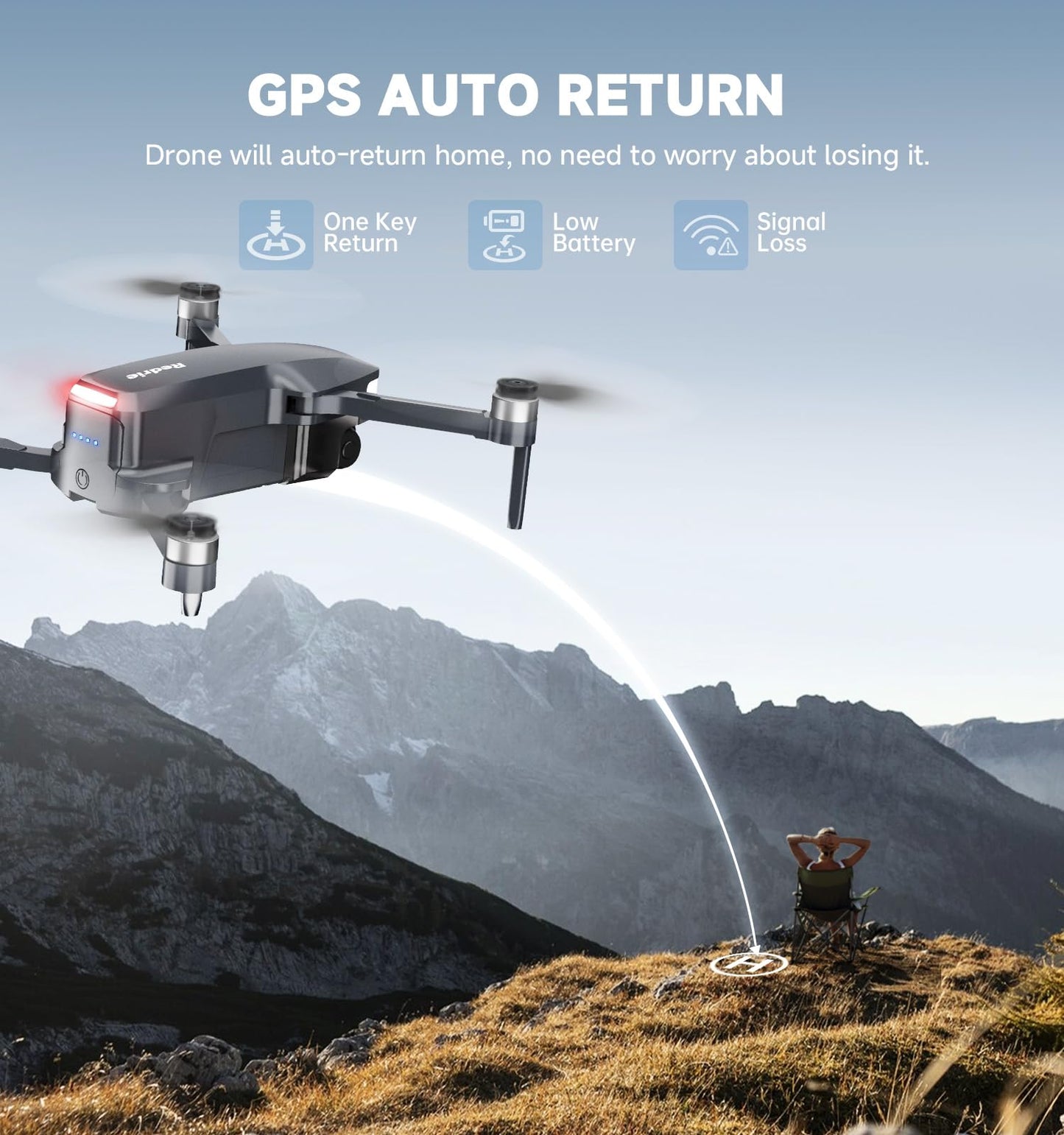 GPS Drone with Camera 4K for Adults, Under 249g, 45 Mins Flight, Beginner Foldable Drones with Brushless Motor, Auto Follow, Tap Fly, Circle Fly, One Key Start