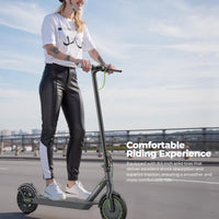 Roinside Electric Scooter for Adults - 8.5" Solid Tires, 350W Motor, Up to 19 MPH and 15 Miles Long-Range Commuting Folding E-Scooter with Dual Braking System and Smart App