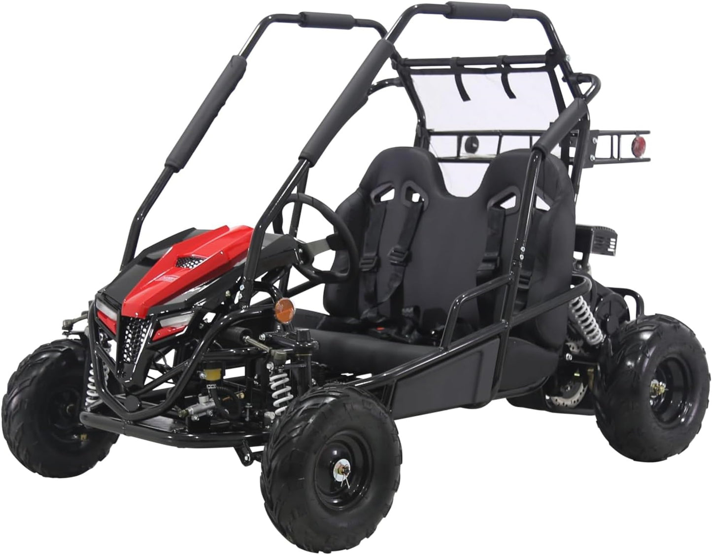 Coleman Powersports GK200 196cc Gas Powered Dual Seat Go-Kart, Reverse Gear, Adjustable Suspension, 275 lbs Maximum Load, Off Road Adventure Vehicle