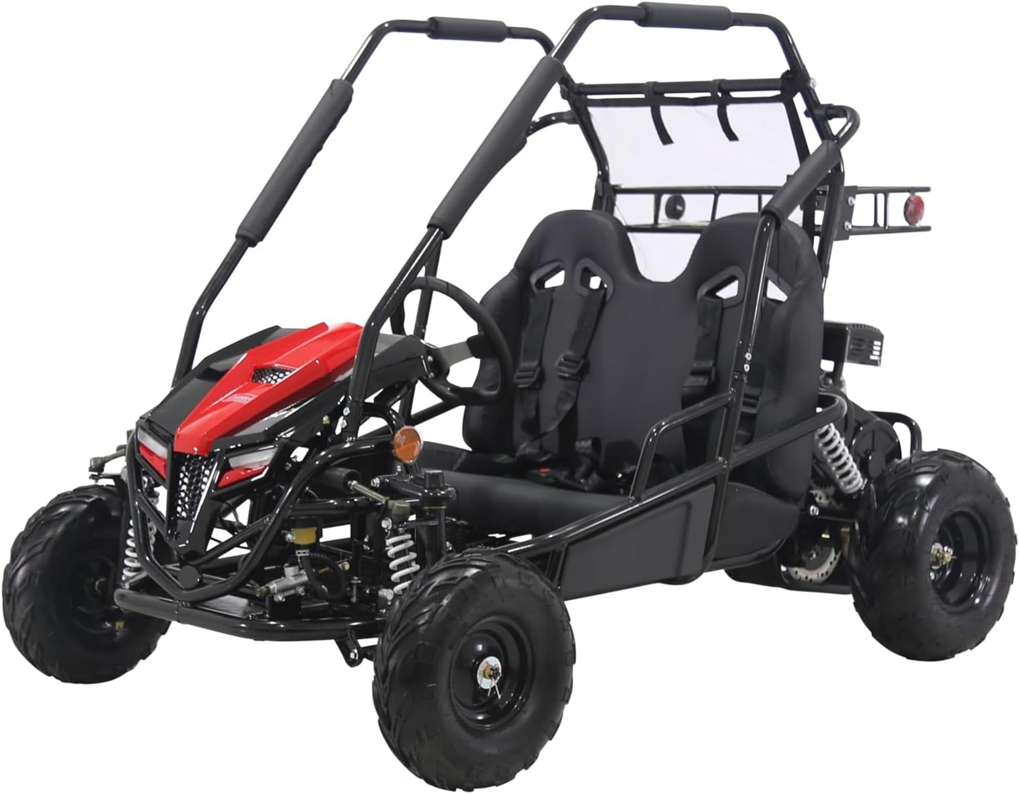 Coleman Powersports GK200 196cc Gas Powered Dual Seat Go-Kart, Reverse Gear, Adjustable Suspension, 275 lbs Maximum Load, Off Road Adventure Vehicle