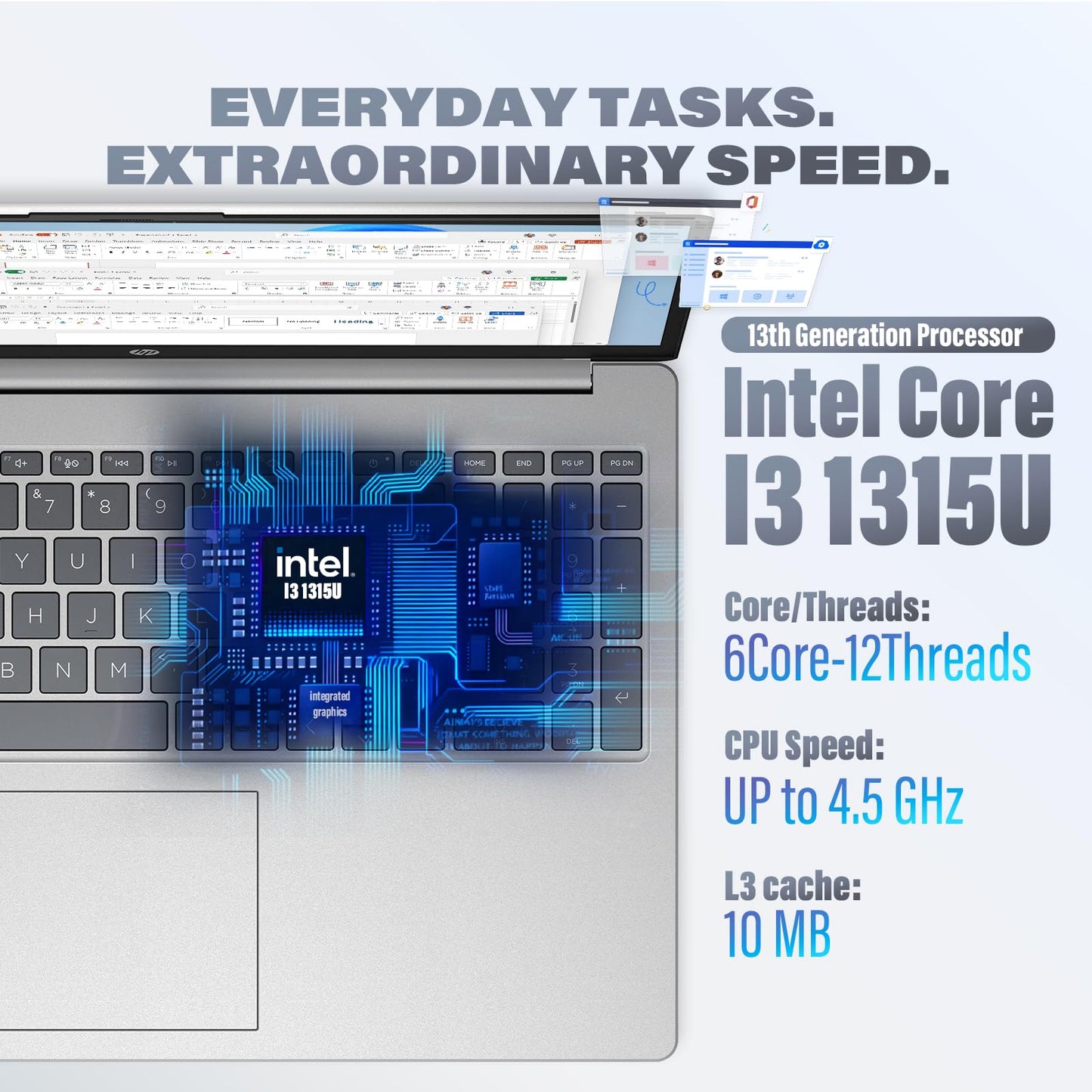 HP 2025 Flagship Touchscreen Laptop - 15.6" Anti-Glare Touch, Intel Core i3-1315U, AI Copilot, Wi-Fi6, Fast Charge, for Business & Student, Win 11 Pro, 32GB RAM, 1TB SSD, Redragon Accessory Kit