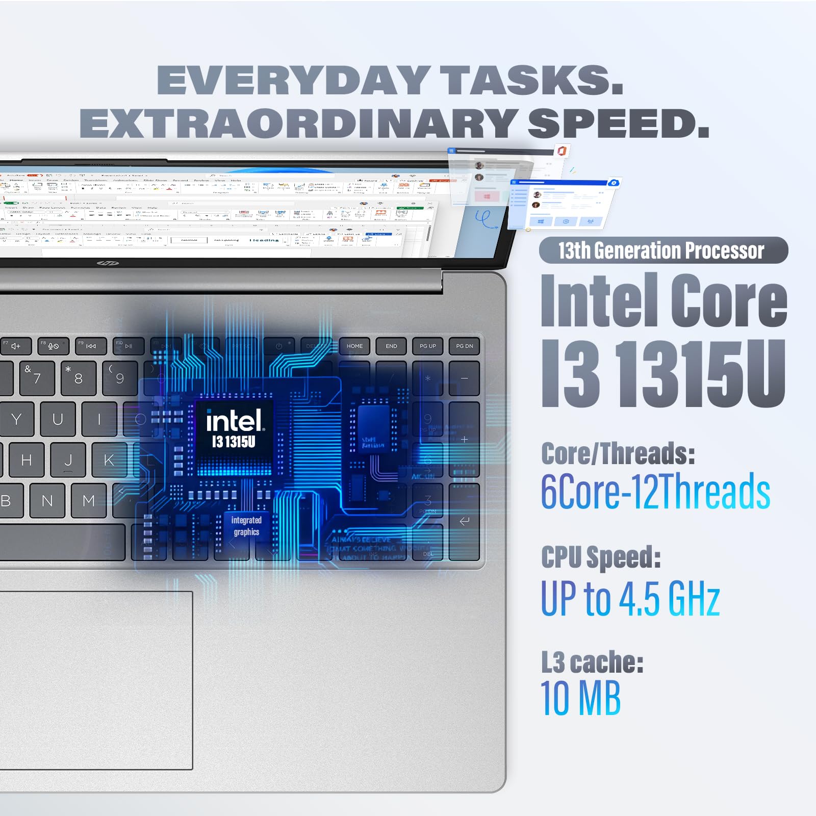 HP 2025 Flagship Touchscreen Laptop - 15.6" Anti-Glare Touch, Intel Core i3-1315U, AI Copilot, Wi-Fi6, Fast Charge, for Business & Student, Win 11 Pro, 32GB RAM, 1TB SSD, Redragon Accessory Kit