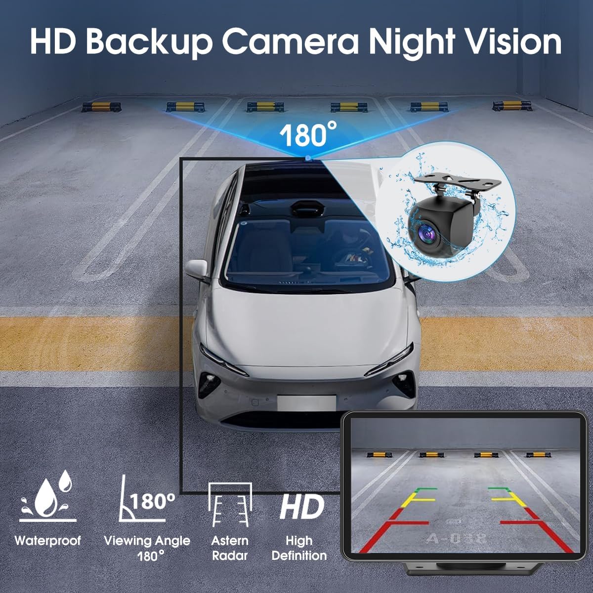 2025 Enhanced Carplay Screen for Car - 7" HD Portable Carplay & Android Auto with Bluetooth, HD Backup Camera, GPS Navigation, Siri, FM Radio, AUX, and Mirror Link – Compatible with All Vehicles