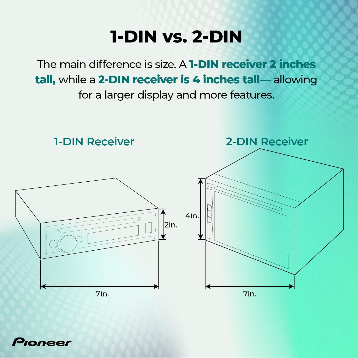 Pioneer DMH-WT3800NEX 9" Capacitive Touchscreen, Floating Display – Wireless & Wired Apple CarPlay & Android Auto, Amazon Alexa, Bluetooth, FLAC, Backup Camera, HD Radio