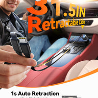 [2025 Ultra-Compact] 84W Retractable Car Charger, [PD 45W] Car Charger USB C for iPhone 16 17 Pro Fast Charging, Car Accessories Travel Essentials Gifts for Women Men for iPhone 17 Air 16 15 14 13 12