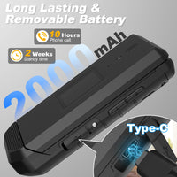 S22 Smart Flip Phone (16GB) 2.8" Touchscreen Rugged Cell Phone Android 11, IP68 Water Resistant, 4G LTE GSM Single Nano Slot, Come with Speedtalk SIM Card, Compatible with T-Mobile, AT&T (Black)