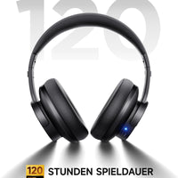 Picun B8 Bluetooth Headphones, 120H Playtime Headphone Wireless Bluetooth with 3 EQ Modes, Low Latency, Hands-Free Calls, Over Ear Headphones for Travel Home Office Cellphone PC Black - Volt-Edge Technologies®