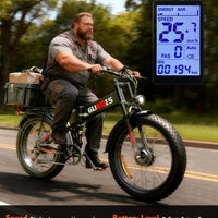 Folding Electric Bike for Adults, 3000W Peak Ebike, 48V 23Ah Removable Battery, Dual Motor 26" Fat Tire E-Bike, Up to 35MPH & 60 Miles Range, All-Terrain Electric Dirt Bike for Mountain & City Ride