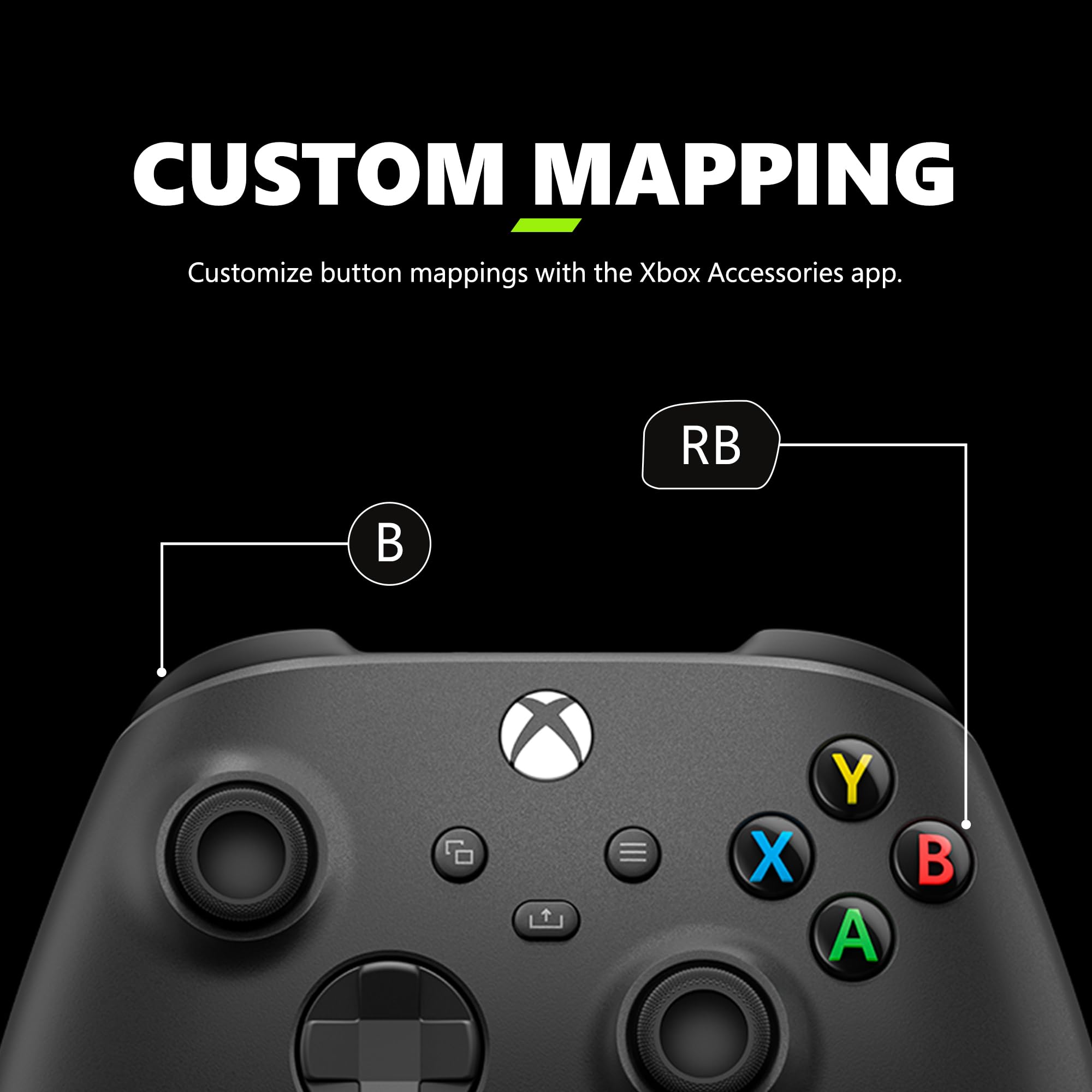 Xbox Wireless Gaming Controller (2025) – Carbon Black – Play on Xbox, Windows, Android, iOS, FireTV Sticks, Smart TVs, VR Headsets