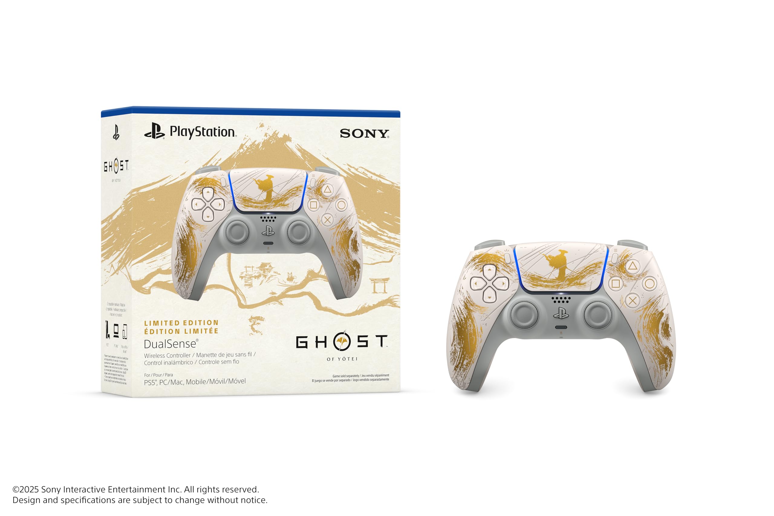 PlayStation DualSense® Wireless Controller – Ghost of Yōtei Gold Limited Edition