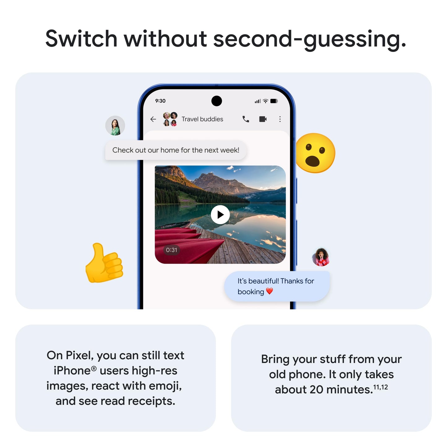 Google Pixel 10 - Unlocked Android Smartphone - Gemini AI Assistant, Advanced Triple Rear Camera, Fast-Charging 24+ Hour Battery, and 6.3" Actua Display - Indigo - 128 GB (2025 Model)