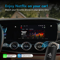AutoSky AI Box Lite – Wireless CarPlay & Android Auto Adapter with Netflix & YouTube – Plug & Play CarPlay Converter – Works with Factory Wired CarPlay Systems (2016+)